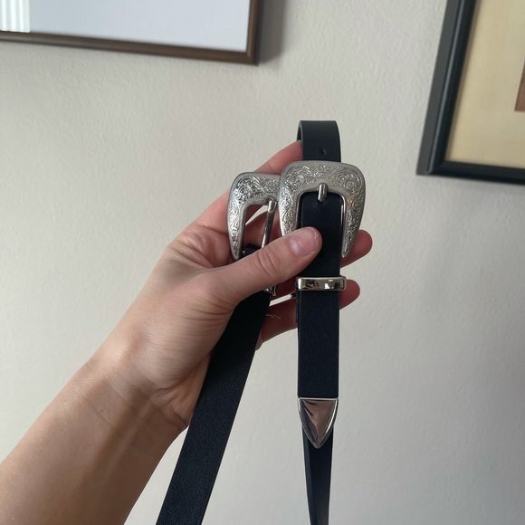 Western double buckle Belt - Picture 4 of 5